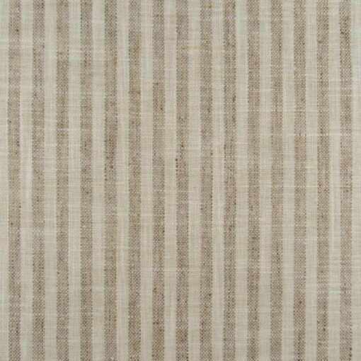 PKaufmann Fabrics Swift Harvest small stripe in tan and beige, slub texture similar to raw silk and soft feel. Multi purpose fabric for upholstery drapery.