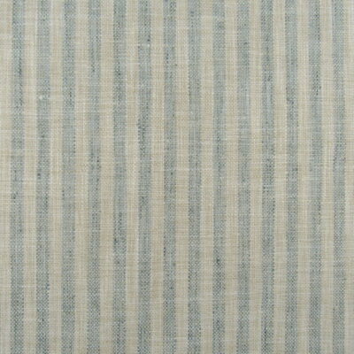 PKaufmann Fabrics Swift Lagoon small stripe in aqua and beige, slub texture similar to raw silk and soft feel. Multi purpose fabric for upholstery drapery.