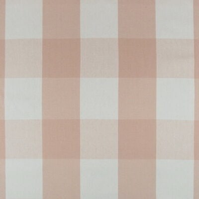 Covington Fabrics Big Check Blush large scale buffalo check in blush and white for furniture upholstery, drapery, bedding, cushions, pillows.