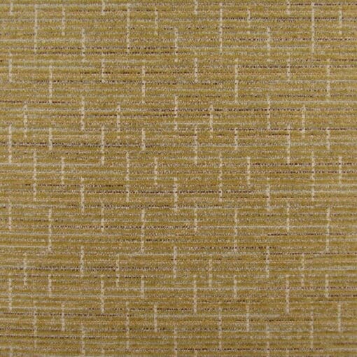 Crypton Home Miles Ochre performance upholstery fabric in gold that is durable and stain resistant with interesting texture and design.