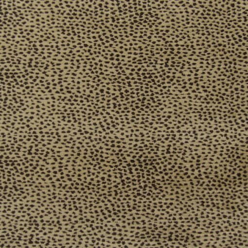 De Leo Textiles Siamese Nugget a reversible brown and light gold faux animal skin chenille fabric. High quality heavy chenille with small scale animal skin look.