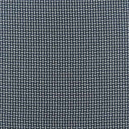 Regal Fabrics Keller Indigo jacquard weave fabric with navy and off white broken basket weave design for upholstery, pillows, cushions, ottomans.