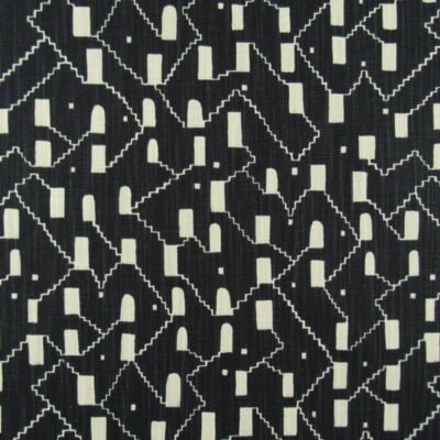 Lacefield Designs Tunisia Limestone 100% cotton print fabric with black and beige batik design for upholstery, drapery, bedding, cushions, pillows. On Sale!