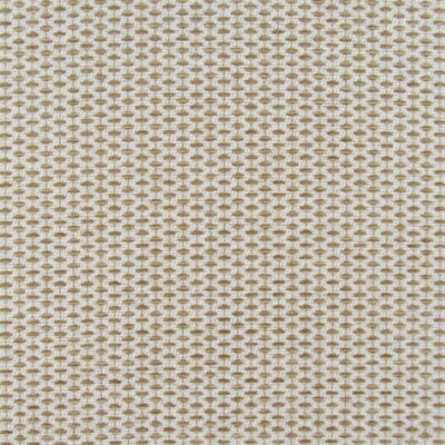 Crypton Home Miles Latte performance upholstery fabric with gold chenille dot on off white background that is durable and stain resistant.