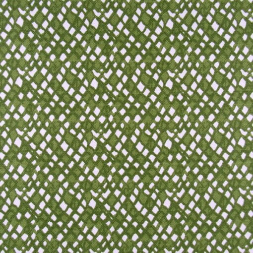Lacefield Designs Nova Herb small diamond design in green and white printed on 100% cotton fabric for upholstery, drapery, bedding, cushions, pillows.