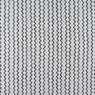 PKL Studios Trailing Charcoal with black ric rac design on off white background printed on 100% cotton fabric for upholstery, drapery, bedding, pillows, cushions. On Sale!