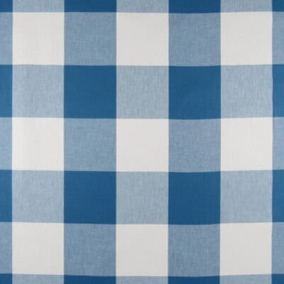 PKaufmann Fabrics Call Me Ink blue and off white buffalo check 100% Cotton fabric that is durable for upholstery, pillows, drapery, pillows or bedding.