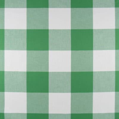 PKaufmann Fabrics presents "Call Me Parrot," featuring a green and white medium-scale buffalo check. This 100% cotton fabric is highly durable, making it suitable for furniture upholstery, drapery, pillows cushions or bedding projects.