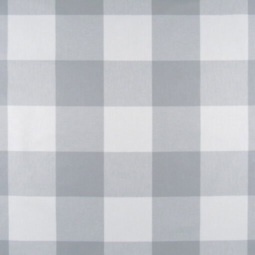 PKaufmann Fabrics Call Me Vapor light gray and white buffalo check 100% Cotton fabric that is durable for upholstery, pillows, drapery, pillows or bedding.