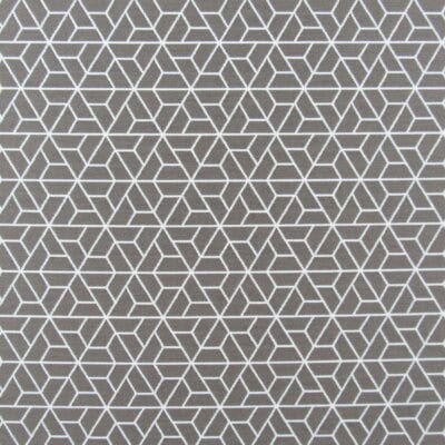 Sunbrella Pivot Dove 8 Yard Remnant 100% solution dyed acrylic abstract design in gray and off white for outdoor patio cushions. 8 Yard Remnant for $96.00