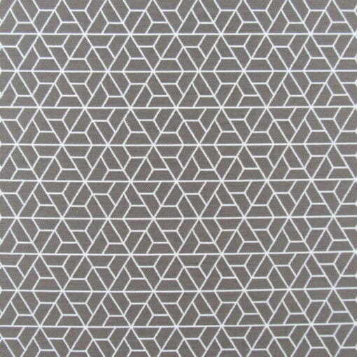 Sunbrella Pivot Dove 8 Yard Remnant 100% solution dyed acrylic abstract design in gray and off white for outdoor patio cushions. 8 Yard Remnant for $96.00