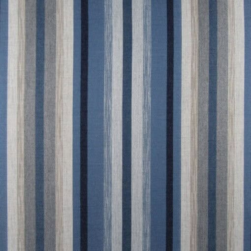Sunbrella Sedosa Devin 11.5 Yard Remnant 100% solution dyed acrylic weave stripe in blue and navy for outdoor patio cushions.11 1/2 Yard Remnant for $132.00