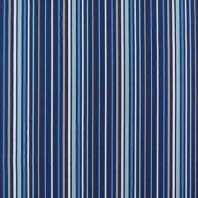 Outdura Donavan Crystal 5 Yard Remnant 100% solution dyed acrylic stripe in navy blue for outdoor patio cushions, pillows, furniture upholstery. 5 Yard Remnant for $50.00