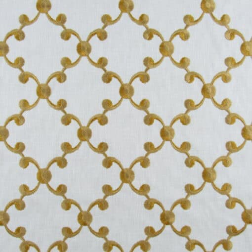 Scroll Embroidery Gold 2.5 Yard Remnant