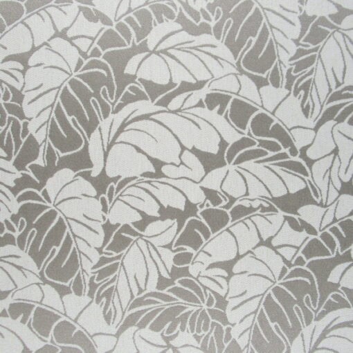 Steep Natural Upholstery Fabric durable jacquard weave botanical leaf design in taupe and off white for furniture upholstery, pillows, cushions. On Sale!