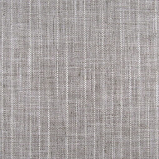 PKaufmann Fabrics Wondrous Pearl Gray raw silk like texture in gray with white pin stripe, woven in 100% polyester for drapery, bedding, pillows, shams or dust skirt and durable for furniture upholstery.