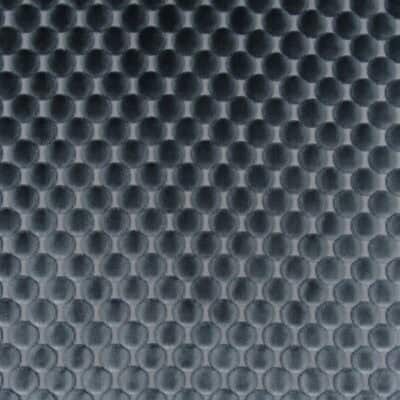 Regal Fabrics Dance Federal Blue puffy dot design cut velvet is a premium-quality polyester construction, perfect for furniture upholstery, pillows, and cushions.