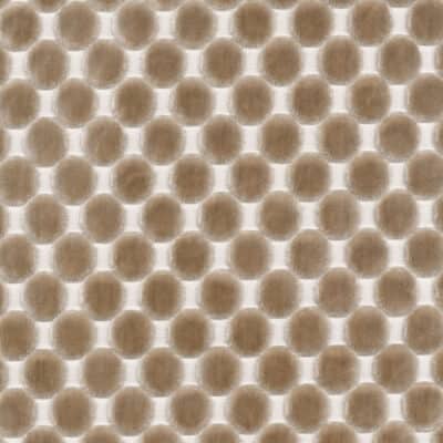 Regal Fabrics Dance Linen puffy dot design cut velvet in beige is a premium-quality polyester construction, perfect for furniture upholstery, pillows, and cushions.