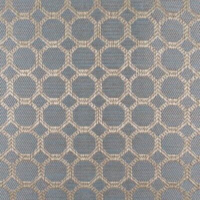 Regal Fabrics Dax Mineral features a hexagon pattern in spa blue, woven with 100% polyester for a durable upholstery fabric for upholstery, pillows, and cushions.