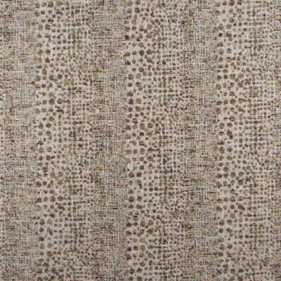 Trevi Fabrics Tic Tac Jewel showcases a textured stripe pattern with eye-catching dots in rust and gold. This sturdy jacquard weave is ideal for furniture upholstery, cushions, and pillows.