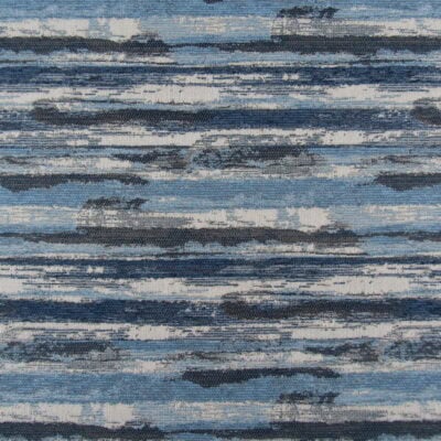 Blowing Rock Atlantic durable jacquard weave with wavy stripe design in shades of blue for furniture upholstery, pillows, cushions. On Sale!